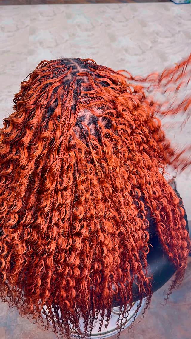 Custom gypsy braids in copper tone