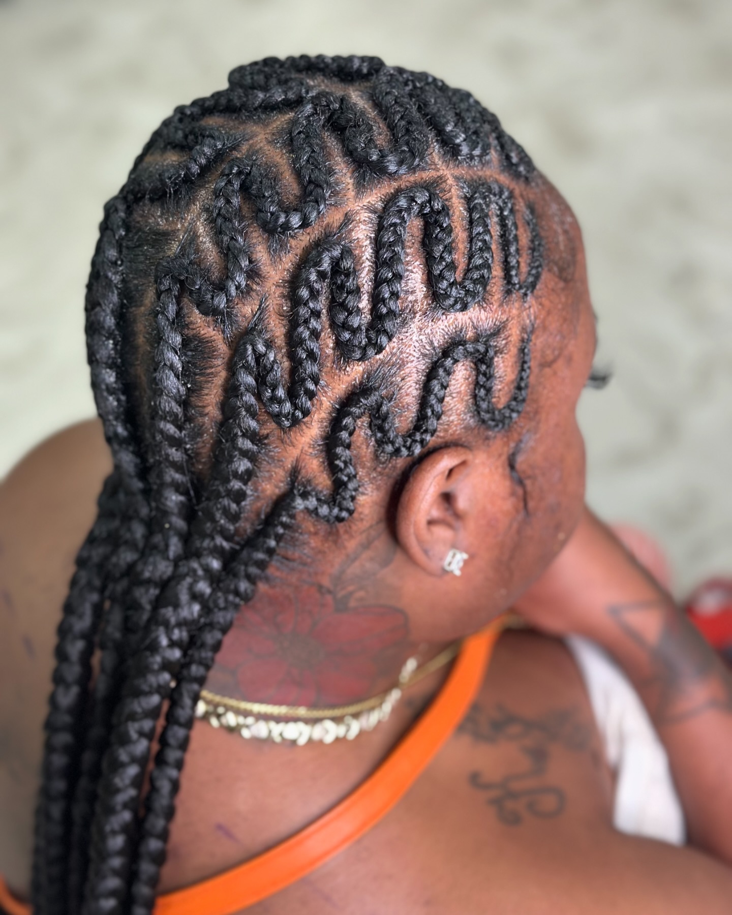 Zig-zag cornrows
